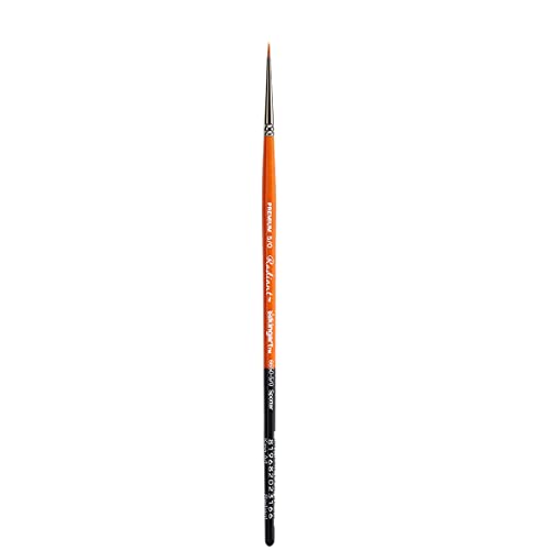KINGART Premium Radiant 6650-5/0 Spotter Series Artist Brush, Synthetic Taklon Hair, Short Handle, for Acrylic, Oil and Watercolor Painting, Size 5/0 - size: 5/0 (Pack of 1)