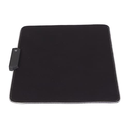 RGB Mouse Pad 300x250mm, LED Gaming Mouse Mat with 12 Lighting Effects, USB Wired RGB Mousepad for Low DPI Games, Foldable Design with Non - Slip Rubber Base