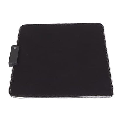 RGB Mouse Pad 300x250mm, LED Gaming Mouse Mat with 12 Lighting Effects, USB Wired RGB Mousepad for Low DPI Games, Foldable Design with Non - Slip Rubber Base