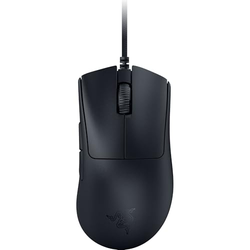 Razer DeathAdder V3 Wired Gaming Mouse: 59 g Ultra Lightweight - Focus Pro 30K Optical Sensor - Fast Switches Gen-3-8K Hz HyperPolling - 6 Programmable Buttons - Ergonomic - Speedflex Cable - Black