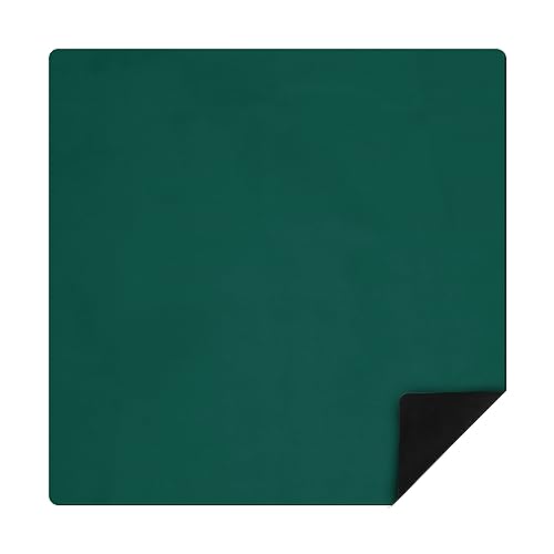 Buryeah Mahjong Mat Large Non Slip Neoprene Rubber Table Mat Noise Reduction Dominoes Poker Card Board Games Playmat Gaming Table Cover for Camp Game Night Indoor Outdoor(Green,40 x 40 Inch) - color: Green, size: 40 x 40 Inch