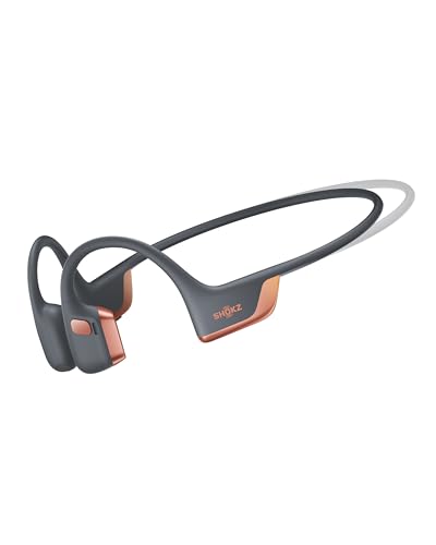 SHOKZ New OpenRun Pro 2 Mini -Open-Ear, Bone Conduction Sport Headphones -Sweat Resistant, Workout Headphones -Secure, Wireless, Comfortable Fit -Deep Bass and Smart Mic App - color: Rose Gold, size: Mini