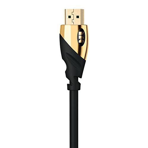 Monster 6 ft UHD Gold HDMI Cable, Supports 4K Resolution, Speeds of 60 Hz and 21 Gigabytes per Second, Compatible with OLED and QLED TVs