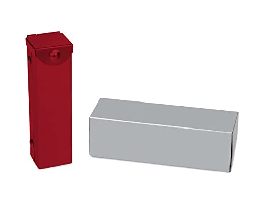 DS.DISTINCTIVE STYLE Aluminum Alloy Dice 5 Pieces 16mm Portable Metal Dices with Case 6 Sided Dice for Party Game - color: Red, style: Rectangle