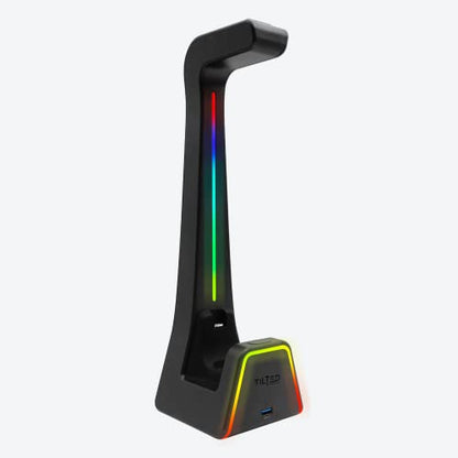 3 in 1 Gaming Headset and Controller Stand for PS5 and Xbox Series X Charging Station - Game Controller Holder and Headphone Stand for Desk with PlayStation and Xbox Magnetic Charger - color: Black