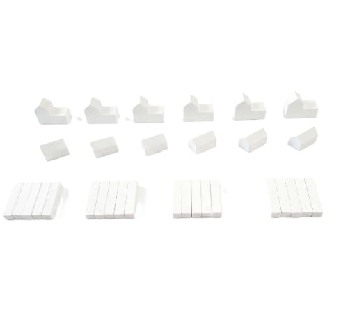 Replacement Pieces for Settlers of Catan – Roads, Settlements & Cities Set, Durable Game Tokens, Compatible with Catan Board Game Accessories, Game Pieces Plus Bonus Pieces (White) - color: White