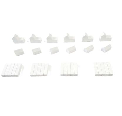Replacement Pieces for Settlers of Catan – Roads, Settlements & Cities Set, Durable Game Tokens, Compatible with Catan Board Game Accessories, Game Pieces Plus Bonus Pieces (White) - color: White