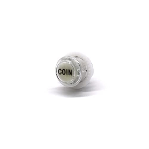Arcity 4 Pcs/Lot 24mm Arcade LED Push Buttons Illuminated Player 1P 2P Coin Lit with Microswitch for Arcade Machine Games Console Parts 5V White New - color: 1P 2P COIN COIN