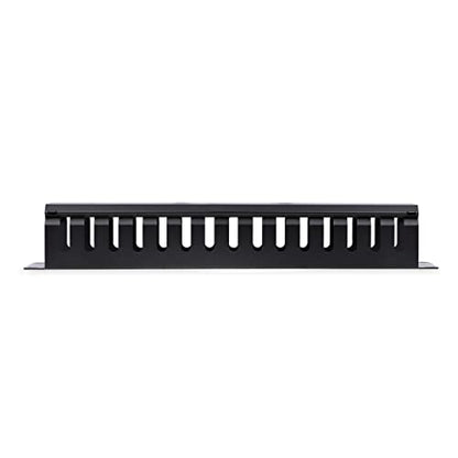 StarTech Horizontal 2U Rack Finger Duct with Cover, 19in Steel Wire Duct | Routes & bundles cables, Slotted raceway, Removable top cover, Pass-through holes, Server room, 2-year warranty - style: 2U | Horizontal