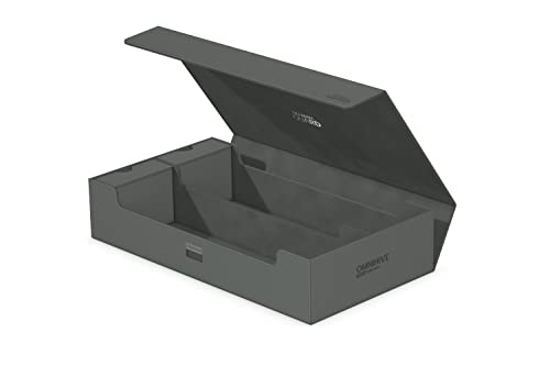 Ultimate Guard Omnihive 1000+, Deck Case for 1000 Double-Sleeved TCG Cards + 2 removable Trays, Grey, Magnetic Closure & Microfiber Inner Lining - color: Grey