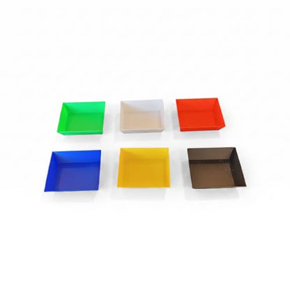 Board Game Token Trays – Stackable Plastic Game Piece Organizers, Dice, Cubes, Coins & Components – Color Coded Tabletop Gaming Accessory for Family Game Night, RPG & Strategy Games (6)