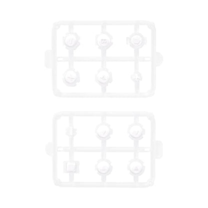 eXtremeRate Replacement Two-Tone Jelly Buttons for JoyCon, White & Clear with Symbols Custom Controller ABXY Direction Home Capture + - Keys, DIY Action Face Buttons for Nintendo Switch & Switch OLED - color: White & Clear