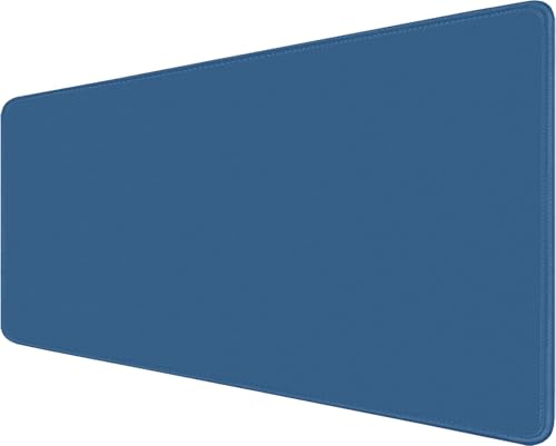 Large Gaming Mouse Pad, XXL Extended Computer Keyboard Mouse Mat with Stitched Edges, 31.5" x 15.7" Non-Slip Waterproof Rubber Base Office Big Long Mousepad for Work, Game, Office, Home, Blue - color: Blue