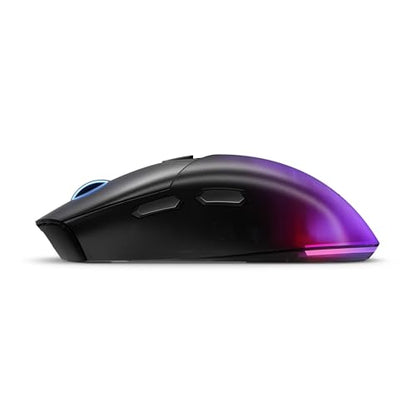Lenovo Legion M410 Wireless RGB Gaming Mouse – 6 Button Palm Grip Mouse with 16,000 DPI, 53 Hour Rechargeable Battery, 2-Zone RGB Lighting, NVIDIA Reflex Compatible - color: Translucent, size: Medium | Right Handed, style: M410