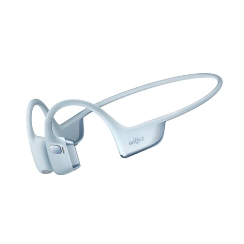 SHOKZ New OpenRun Pro 2-Bone Conduction Headphones,Open-Ear Bluetooth Wireless Sport Earphones for Running,Workouts-Sweat Resistant,Secure Comfortable Fit-Deep Bass,Smart Mic,Reflective Strip - color: Blue, size: Standard