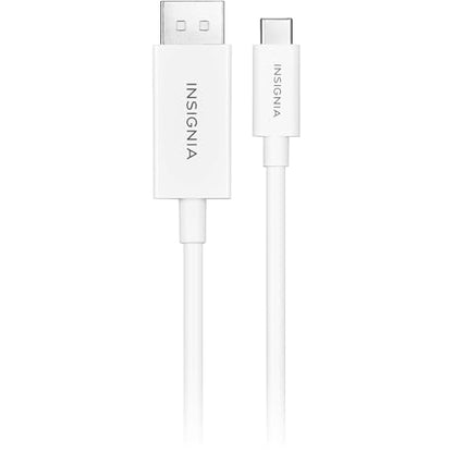 INSIGNIA Universal Video & Audio Cables and Adapters – HDMI, DisplayPort, USB-C, Mini HDMI, Mini DisplayPort & RCA Converter, 4K/8K High-Speed Options for TV (USB-C to Displayport Cable, 6 ft) - size: 6 ft, style: USB-C to Displayport Cable