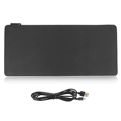 RGB Mouse Pad with 12 Lighting Effects, Large Gaming Mousepad, Foldable Mouse Mat for Computer, Micro Textured for Precise Tracking, Includes USB Cable
