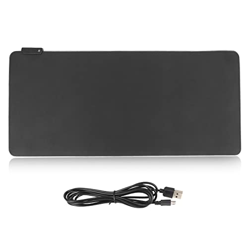 RGB Mouse Pad with 12 Lighting Effects, Large Gaming Mousepad, Foldable Mouse Mat for Computer, Micro Textured for Precise Tracking, Includes USB Cable
