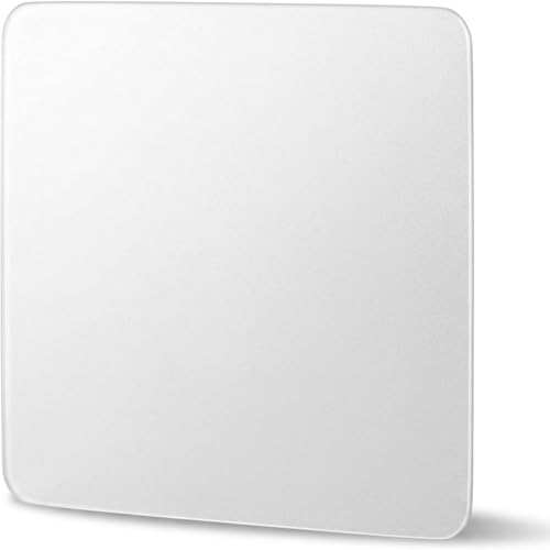 Tempered Glass Gaming Mouse Pad - Large 400×500×3mm (Moonlight White) Thin Large Hard Mat, No - Slip Base for High - DPI Precision, Scratch - Resistant Smooth Surface, FPS/MOBA/Office Use - color: Moonlight White, size: Large