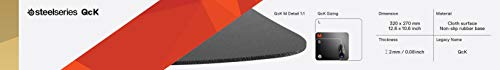 SteelSeries QcK Gaming Mouse Pad - Medium Thick Cloth - Peak Tracking and Stability - Black - color: Black, size: Medium, style: Heavy