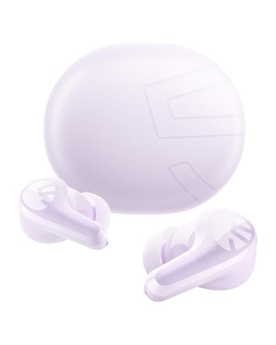SoundPEATS C30 - True Wireless Earbuds - Bluetooth Headphones 6.0 - Pink | Hybrid ANC LDAC Hi-Res Audio 52H Playtime -52dB Adaptive Noise Cancelling 6-Mic Clear Call 12mm Driver Multi-Point IP54 - color: Pinkish Purple