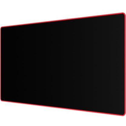 JIALONG Large Gaming Mouse Pad, Extended Mousepad with Red Stitched Edges, XXL Desk Mouse Mat, Big Computer Keyboard Pad for Gaming and Office, 35.4 x 15.7 inches - color: Red Stitched Edges