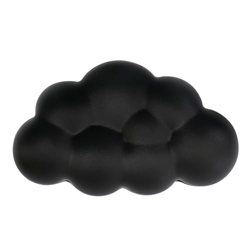 Cloud Wrist Rest Cushion for Mouse Ergonomic Soft PU Leather Memory Foam Wrist Pain Relief Mouse Wrist Support Pad with Anti-Skid Base for Office School Home Laptop & Computer Mouse (Black) - color: Black