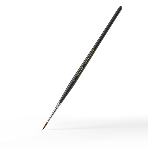 Kolinsky Sable Miniature Paint Brushes - Professional Artist Brush Size 0, Small Fine Detail Paint Brush Set for Mini Paints, Paint by Number, Figurine - size: 0