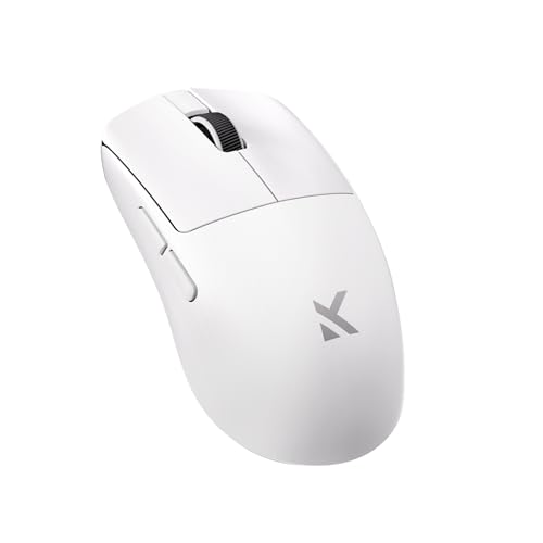 MCHOSE L7 Ultra+ Wireless Gaming Mouse, Lightweight 48g, Ergonomic Mouse with 42K DPI, PAW3950, Optical Switch, 20000 FPS, Dual 8K Polling, 7 Programmable Buttons, 3-Mode Connect, PC/Mac - White - color: White