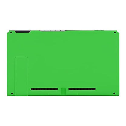 eXtremeRate Soft Touch Grip Green Console Back Plate DIY Replacement Housing Shell Case for Nintendo Switch Console with Kickstand – JoyCon Shell NOT Included - color: Green
