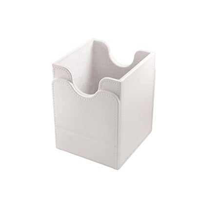 Squire 100+ XL Convertible Deck Box | Card Storage Box with Removable Cover Clips | Holds 100 Double-Sleeved Cards in Extra Thick Inner Card Sleeves | White Color | Made by Gamegenic (GGS20120ML) - color: White