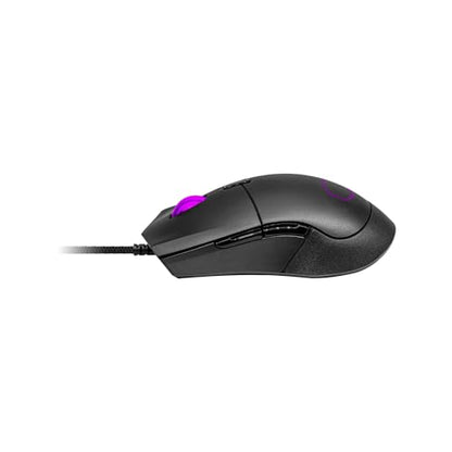 Cooler Master MM310 Wire Gaming Mouse Black, Adjustable 12,000 DPI, Palm|Claw Grip, PixArt Optical Sensor, Ultraweave Cable, PTFE Feet, RGB Lighting ((MM-310-KKOL1) | Pixart 3327 Sensor Up to 12, 50g Lightweight, Ultraweave Type-C Cable, Ptfe Feet, Palm a