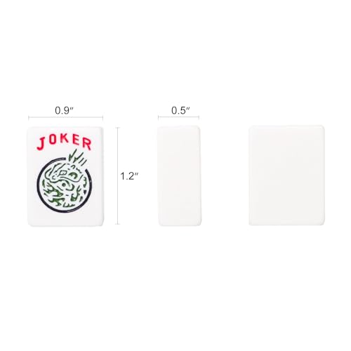 ZGME American Mahjong 세트, 인쇄된 직사각형 가방 및 액세서리가 있는 166개의 화이트 타일, 푸셔가 있는 올인원 마작 랙 4개, 완벽한 웨스턴 마작 세트 - color: 라이트 블루