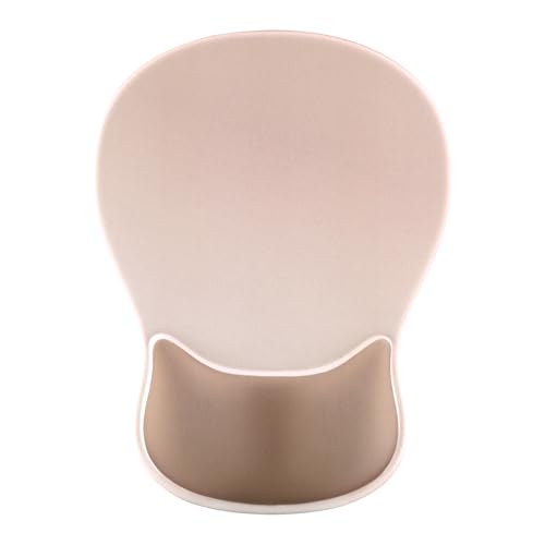 Ergonomic Mouse Pad with Wrist Rest - Gel Wrist Support Mousepad with Non-Slip PU Base for Computer, Laptop, Office & Home - color: Beige + Coffee Brown, size: 7.6L x 10.2W inches