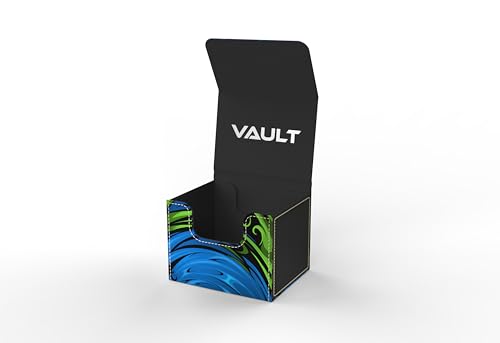 Vault- TCG/MTG 100+ Card Color Combo Deck Box (Green/Blue) - color: Green/Blue