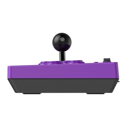 8BitDo Arcade Stick for Switch 2, Switch and Windows PC, Purple | Bluetooth, 2.4G Adapter and Wired USB-C, Dynamic Button Layout, Macro Buttons, Turbo Functionality, Tempered Glass Faceplate