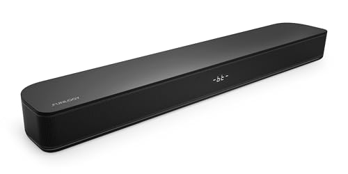 FUNLOGY Sound Bar for Smart TV, 100W 2.1ch Bluetooth 5.0 Soundbar with HDMI ARC, Optical & AUX, Remote Control, for Projector and Gaming, Black - color: Black