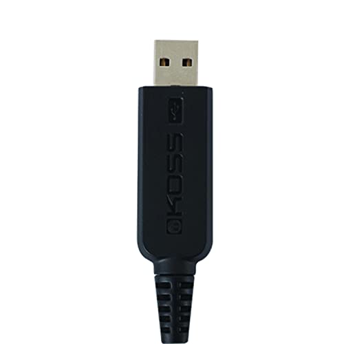 Koss CS100-USB Dual-Sided On-Ear Communication Headset, Beige, USB-A Plug | Speech Recognition, Lightweight Design, Microphone, B2B, Telehealth, Education, Call Centers - style: USB