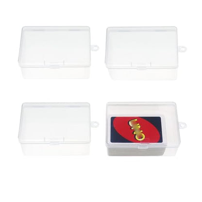Plastic UNO Card Box Case Holder,Playing Card Case,Playing Card Box Storage | NO Cards | Set of 4 | Hold 112pcs UNO Cards - style: 4pcs for UNO Card