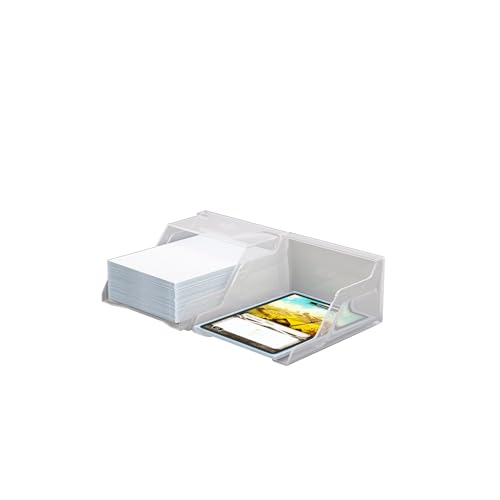 Gamegenic Bastion 50+ XL Deck Box - Compact, Secure, and Perfectly Organized for Your Trading Cards! Safely Protects 50+ Double-Sleeved Cards, White Color, Made - color: White