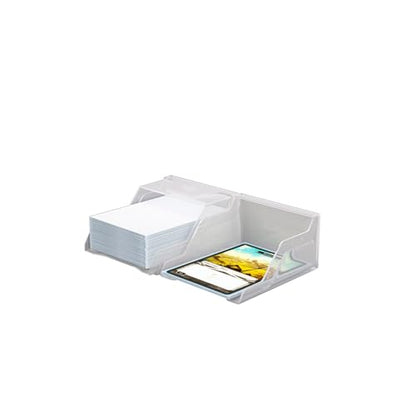 Gamegenic Bastion 50+ XL Deck Box - Compact, Secure, and Perfectly Organized for Your Trading Cards! Safely Protects 50+ Double-Sleeved Cards, White Color, Made - color: White