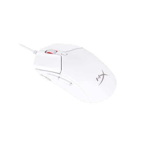 HyperX Pulsefire Haste 2 – Wired Gaming Mouse- Ultra Lightweight, 53g, 8000Hz Polling Rate, Precision Sensor, Hyperflex 2 Cable, Plug and Play – White - color: White, size: Wired, style: Pulsefire Haste 2