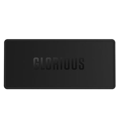 GLORIOUS Gaming Sound Dampening Keyboard Mat - Stitched Edges, Absorbs Keyboard Sounds & Vibrations, Machine Washable, Non-Slip Base, Fits Most Compact Keybaords, 14.17 x 6.38 x 0.16mm - Black - size: TKL