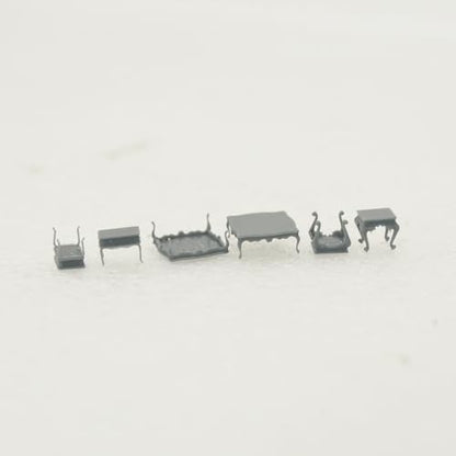 MRY-SFW Yao's Studio LYT72238 1/72 20mm Miniature Factory Building Military Car Railroad Track Accessory Props Diorama Scenery Square Tea Coffee Table Low Table6pcs