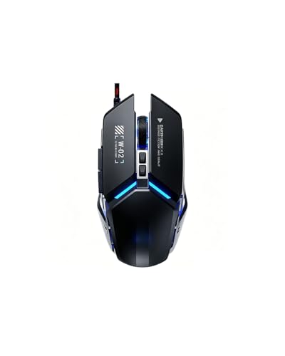 Wired Gaming Mouse, 8800 DPI Wired Optical Mouse, 6 Programmable Buttons RGB Breathing Light Ergonomic Gaming Mouse for PC Laptop Windows (Black) - color: Black