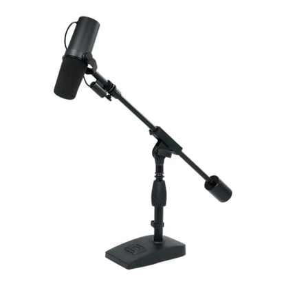 Gator Frameworks Deluxe Weighted Base Boom Mic Stand (GFW-MIC-0822) | Telescoping Boom Arm Rectangular Weighted Base & 2.5 lb. Counterweight for stable extended positioning - style: Deluxe Weighted Base
