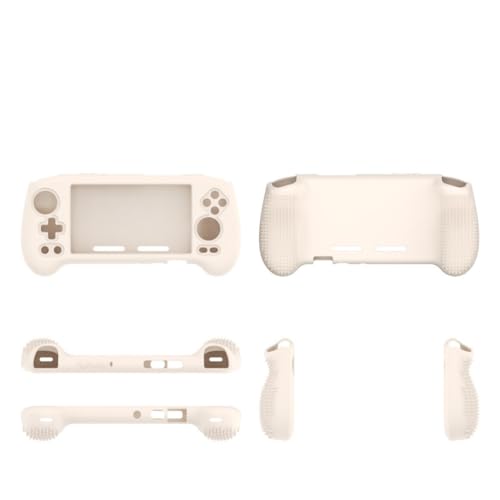 Gamepad Protective Sleeve for ANBERNIC RG556 Drop Protection Cover RG556 Silicone Case Gaming Console Housing Shell (White) - color: White