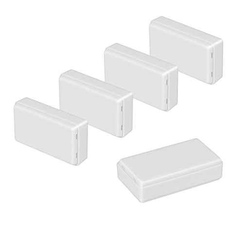 LeMotech Project Box 5 Pieces ABS Plastic Electrical Project Case Small Junction Box for Electronics White 2.76 x 1.65 x 0.71 inch (70x 42x 18 mm) - color: 5 pieces, size: 2.76"x 1.65"x 0.71"