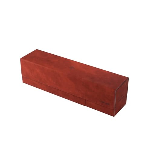Cards Lair 400+ Convertible Deck Box | Double-Sleeved Card Storage | Premium Card Game Protector | Nexofyber Surface | Holds up to 400 Cards | Red Color | Made by Gamegenic (GGS20084ML) - color: Red