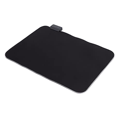 RGB Gaming Mouse Pad, Large LED Mouse Mat with Glossy Cover, Non Slip Rubber Base for Computer Accessories, 35 x 25cm Size with Multiple Lighting Modes